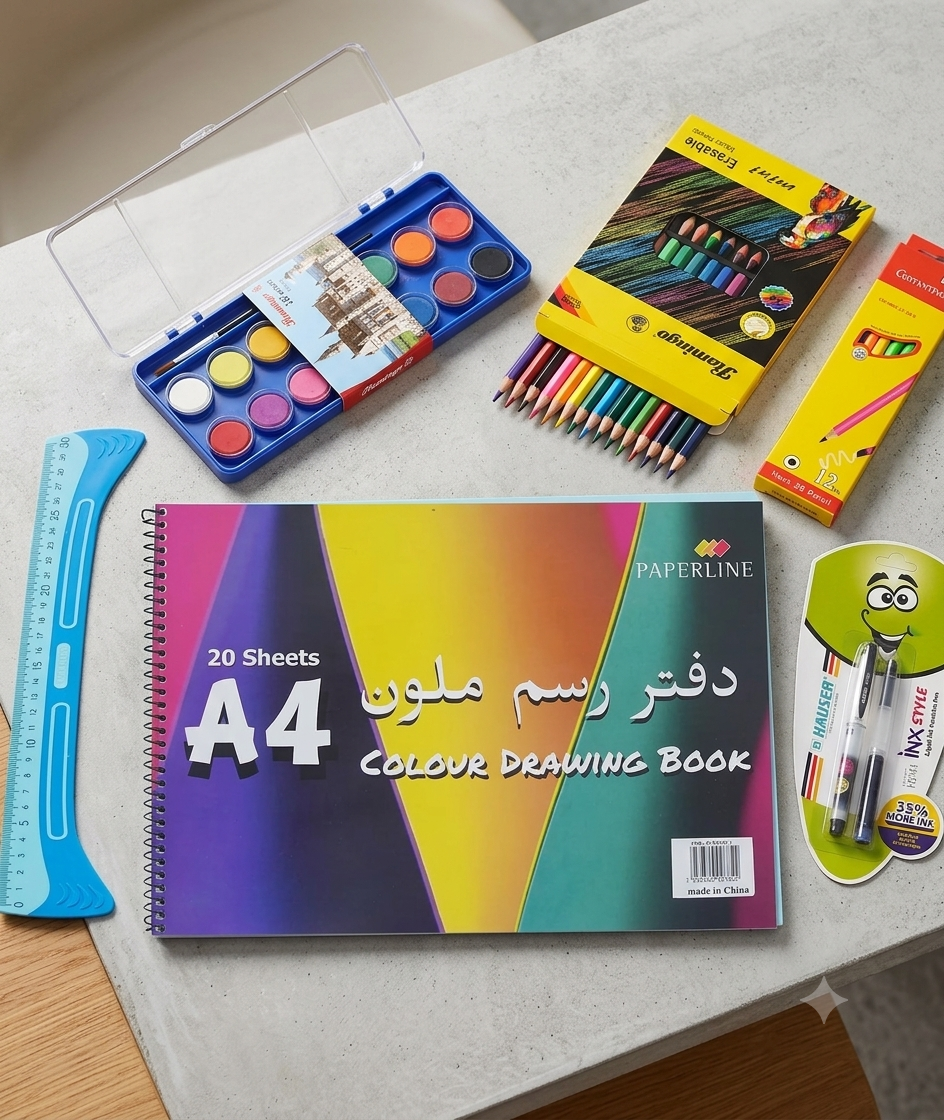 مجموعة الرسم والفنون المدرسية الشاملة للأطفال