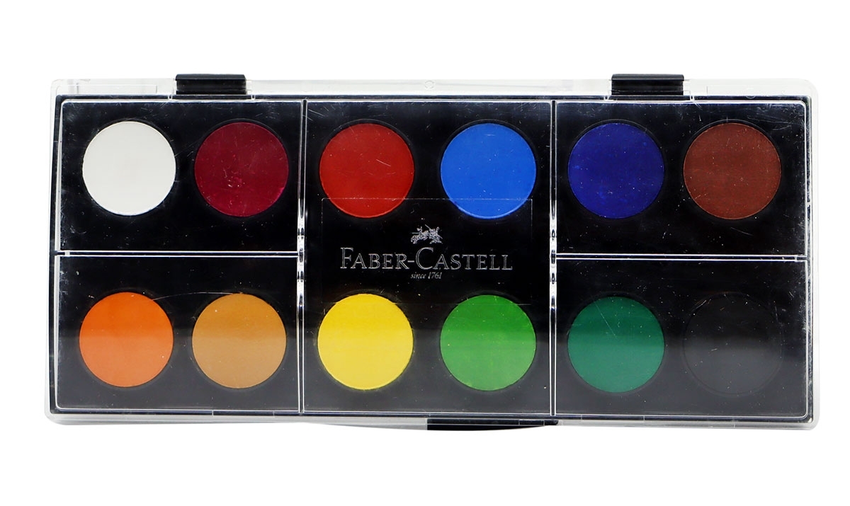 علبة ألوان مائية فابر كاستل FABER-CASTELL – 12 لون
